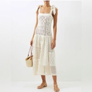 Zimmermann Anneke Patchwork Knit Midi Dress Size US 12 NWT